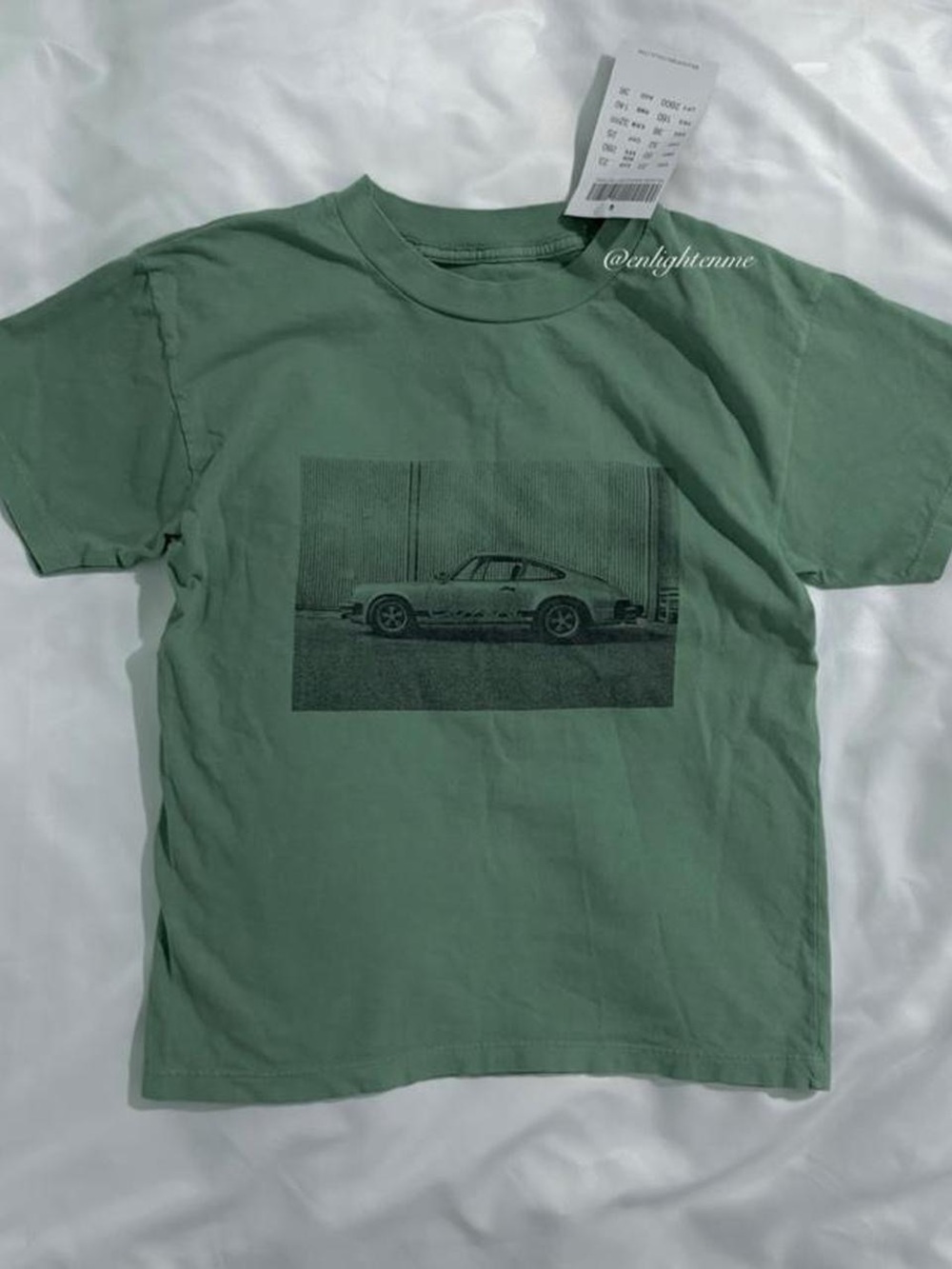 Brandy Melville matcha green Chloe Porsche 911 Carrera shirt